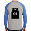 Mens Full Color PosiCharge Long Sleeve Tri Blend Wicking Raglan Tee Thumbnail