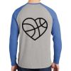 Mens Full Color PosiCharge Long Sleeve Tri Blend Wicking Raglan Tee Thumbnail