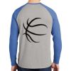 Mens Full Color PosiCharge Long Sleeve Tri Blend Wicking Raglan Tee Thumbnail