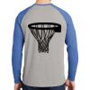 Mens Full Color PosiCharge Long Sleeve Tri Blend Wicking Raglan Tee Thumbnail