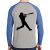 Mens Full Color PosiCharge Long Sleeve Tri Blend Wicking Raglan Tee Thumbnail