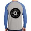 Mens Full Color PosiCharge Long Sleeve Tri Blend Wicking Raglan Tee Thumbnail