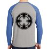 Mens Full Color PosiCharge Long Sleeve Tri Blend Wicking Raglan Tee Thumbnail