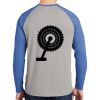 Mens Full Color PosiCharge Long Sleeve Tri Blend Wicking Raglan Tee Thumbnail