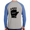 Mens Full Color PosiCharge Long Sleeve Tri Blend Wicking Raglan Tee Thumbnail