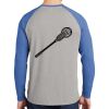 Mens Full Color PosiCharge Long Sleeve Tri Blend Wicking Raglan Tee Thumbnail