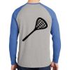 Mens Full Color PosiCharge Long Sleeve Tri Blend Wicking Raglan Tee Thumbnail