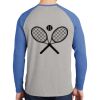 Mens Full Color PosiCharge Long Sleeve Tri Blend Wicking Raglan Tee Thumbnail