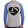 Mens Full Color PosiCharge Long Sleeve Tri Blend Wicking Raglan Tee Thumbnail