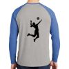 Mens Full Color PosiCharge Long Sleeve Tri Blend Wicking Raglan Tee Thumbnail