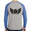 Mens Full Color PosiCharge Long Sleeve Tri Blend Wicking Raglan Tee Thumbnail