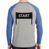 Mens Full Color PosiCharge Long Sleeve Tri Blend Wicking Raglan Tee Thumbnail