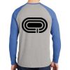Mens Full Color PosiCharge Long Sleeve Tri Blend Wicking Raglan Tee Thumbnail