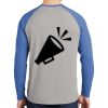 Mens Full Color PosiCharge Long Sleeve Tri Blend Wicking Raglan Tee Thumbnail