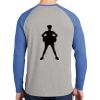 Mens Full Color PosiCharge Long Sleeve Tri Blend Wicking Raglan Tee Thumbnail