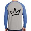 Mens Full Color PosiCharge Long Sleeve Tri Blend Wicking Raglan Tee Thumbnail