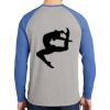 Mens Full Color PosiCharge Long Sleeve Tri Blend Wicking Raglan Tee Thumbnail