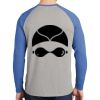 Mens Full Color PosiCharge Long Sleeve Tri Blend Wicking Raglan Tee Thumbnail