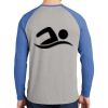 Mens Full Color PosiCharge Long Sleeve Tri Blend Wicking Raglan Tee Thumbnail