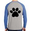 Mens Full Color PosiCharge Long Sleeve Tri Blend Wicking Raglan Tee Thumbnail