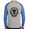 Mens Full Color PosiCharge Long Sleeve Tri Blend Wicking Raglan Tee Thumbnail