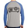 Mens Full Color PosiCharge Long Sleeve Tri Blend Wicking Raglan Tee Thumbnail