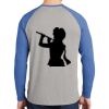 Mens Full Color PosiCharge Long Sleeve Tri Blend Wicking Raglan Tee Thumbnail