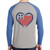 Mens Full Color PosiCharge Long Sleeve Tri Blend Wicking Raglan Tee Thumbnail