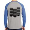 Mens Full Color PosiCharge Long Sleeve Tri Blend Wicking Raglan Tee Thumbnail