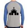 Mens Full Color PosiCharge Long Sleeve Tri Blend Wicking Raglan Tee Thumbnail