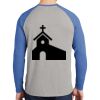 Mens Full Color PosiCharge Long Sleeve Tri Blend Wicking Raglan Tee Thumbnail