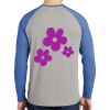 Mens Full Color PosiCharge Long Sleeve Tri Blend Wicking Raglan Tee Thumbnail
