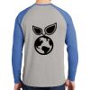 Mens Full Color PosiCharge Long Sleeve Tri Blend Wicking Raglan Tee Thumbnail