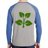 Mens Full Color PosiCharge Long Sleeve Tri Blend Wicking Raglan Tee Thumbnail
