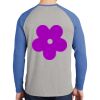 Mens Full Color PosiCharge Long Sleeve Tri Blend Wicking Raglan Tee Thumbnail