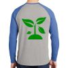 Mens Full Color PosiCharge Long Sleeve Tri Blend Wicking Raglan Tee Thumbnail