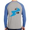 Mens Full Color PosiCharge Long Sleeve Tri Blend Wicking Raglan Tee Thumbnail