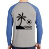Mens Full Color PosiCharge Long Sleeve Tri Blend Wicking Raglan Tee Thumbnail