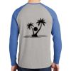 Mens Full Color PosiCharge Long Sleeve Tri Blend Wicking Raglan Tee Thumbnail