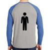 Mens Full Color PosiCharge Long Sleeve Tri Blend Wicking Raglan Tee Thumbnail