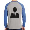 Mens Full Color PosiCharge Long Sleeve Tri Blend Wicking Raglan Tee Thumbnail