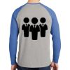 Mens Full Color PosiCharge Long Sleeve Tri Blend Wicking Raglan Tee Thumbnail