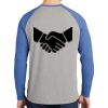 Mens Full Color PosiCharge Long Sleeve Tri Blend Wicking Raglan Tee Thumbnail