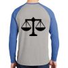 Mens Full Color PosiCharge Long Sleeve Tri Blend Wicking Raglan Tee Thumbnail