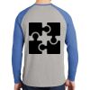 Mens Full Color PosiCharge Long Sleeve Tri Blend Wicking Raglan Tee Thumbnail