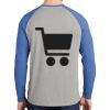 Mens Full Color PosiCharge Long Sleeve Tri Blend Wicking Raglan Tee Thumbnail