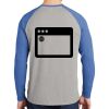 Mens Full Color PosiCharge Long Sleeve Tri Blend Wicking Raglan Tee Thumbnail
