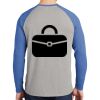 Mens Full Color PosiCharge Long Sleeve Tri Blend Wicking Raglan Tee Thumbnail