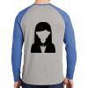 Mens Full Color PosiCharge Long Sleeve Tri Blend Wicking Raglan Tee Thumbnail