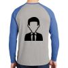 Mens Full Color PosiCharge Long Sleeve Tri Blend Wicking Raglan Tee Thumbnail